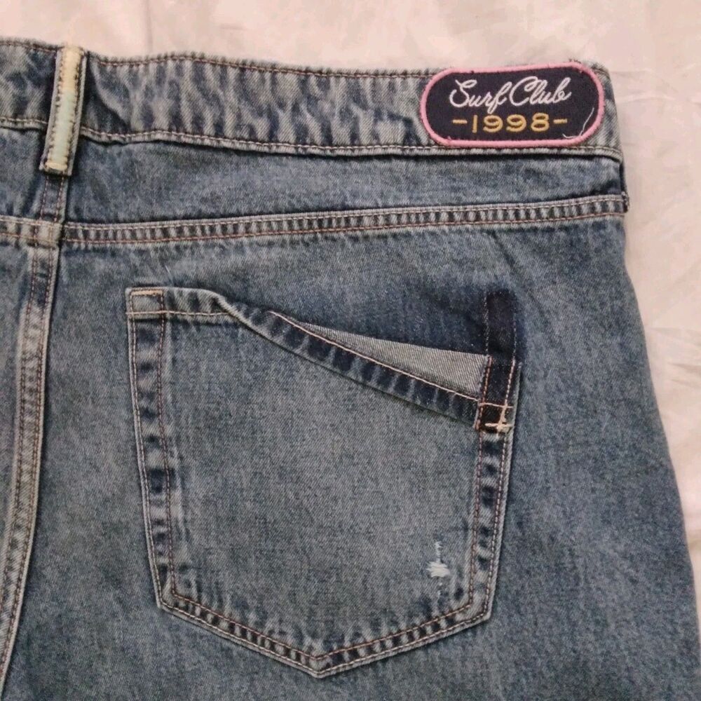 Hollister Low-Rise Baggy Jeans Blue Med Wash Wide Leg Boho Preppy Women's 16 33 - Picture 16 of 16